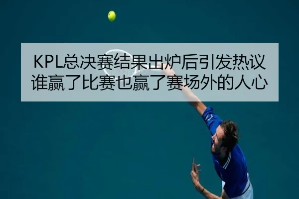KPL总决赛结果出炉后引发热议 谁赢了比赛也赢了赛场外的人心